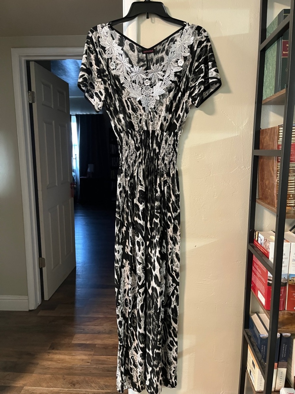 Universal Black & White animal print Maxi Dress
